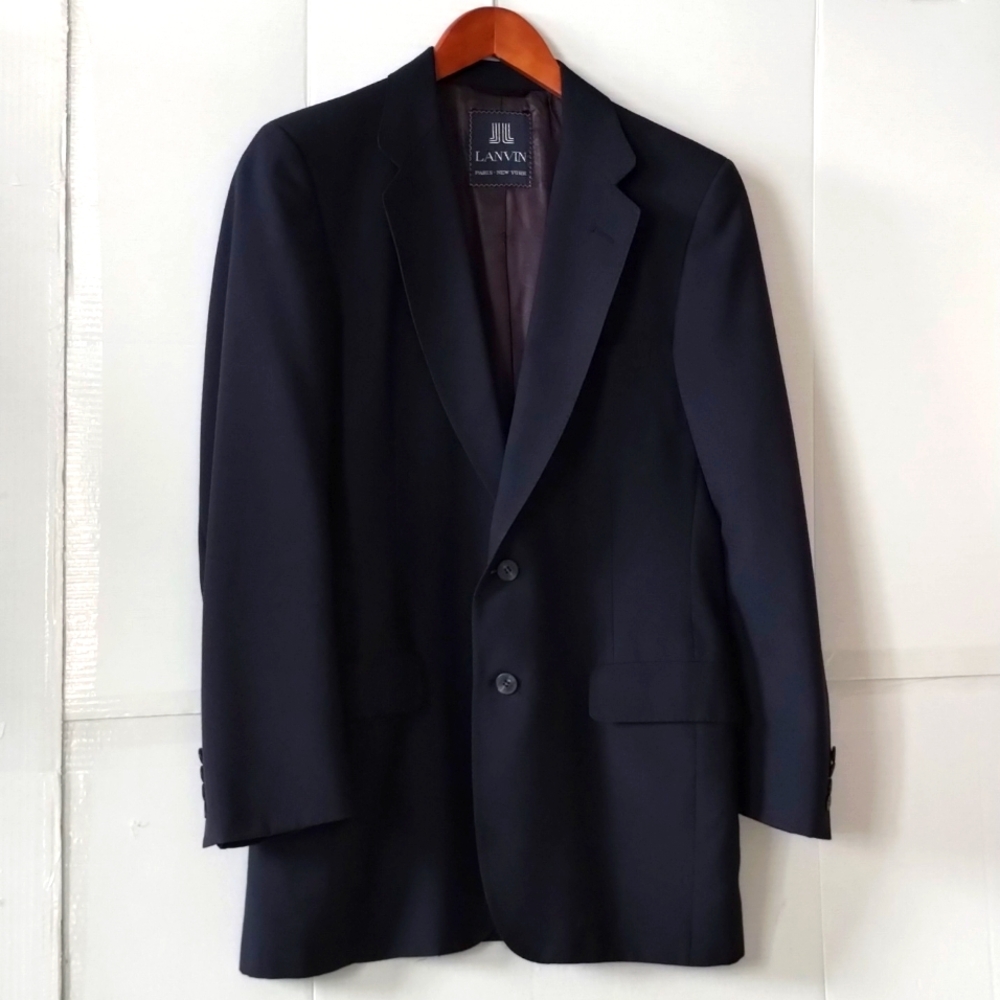 Lanvin Paris. New York Black Men's Blazer size 34 Stylish dressy formal Business